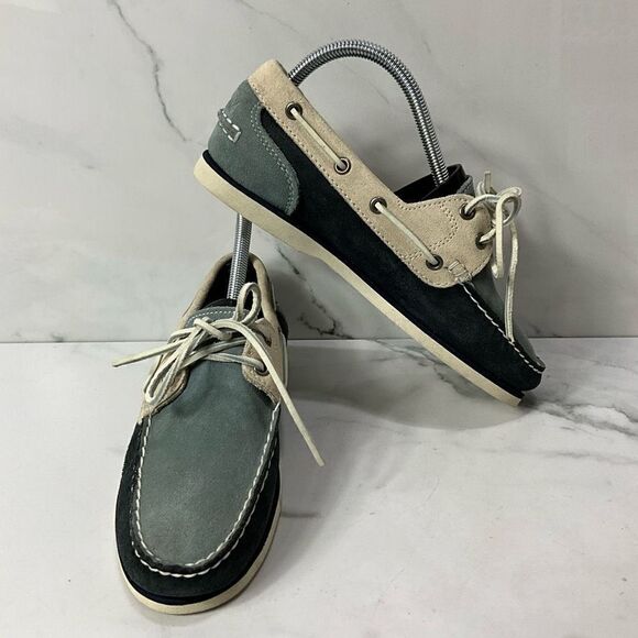 TIMBERLAND Tri-Colored Suede Leather Boat Shoes - Picture 1 of 10